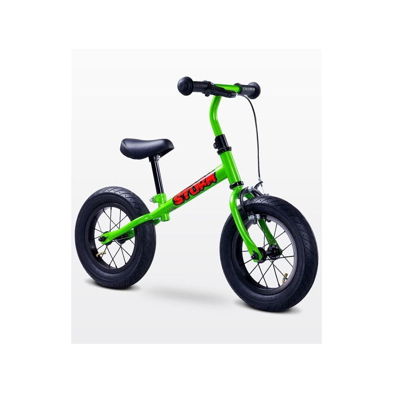 STORM metalinis balansinis dviratukas žalias