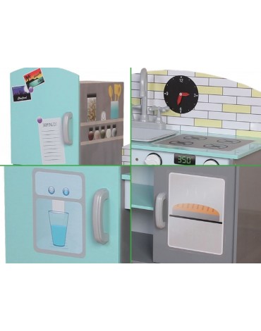 EcoToys vaikiška virtuvėlė su šaldytuvu