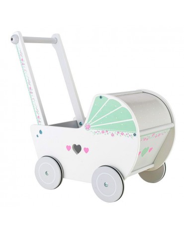 Medinis lėlių vežimėlis EcoToys