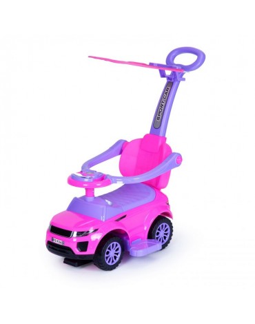 Stumdukas-paspiriama mašina "Sport Car" su stogeliu rožinė