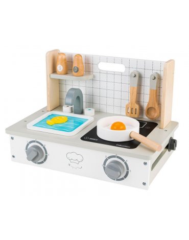 Medinė Mini Virtuvėlė su priedais EcoToys